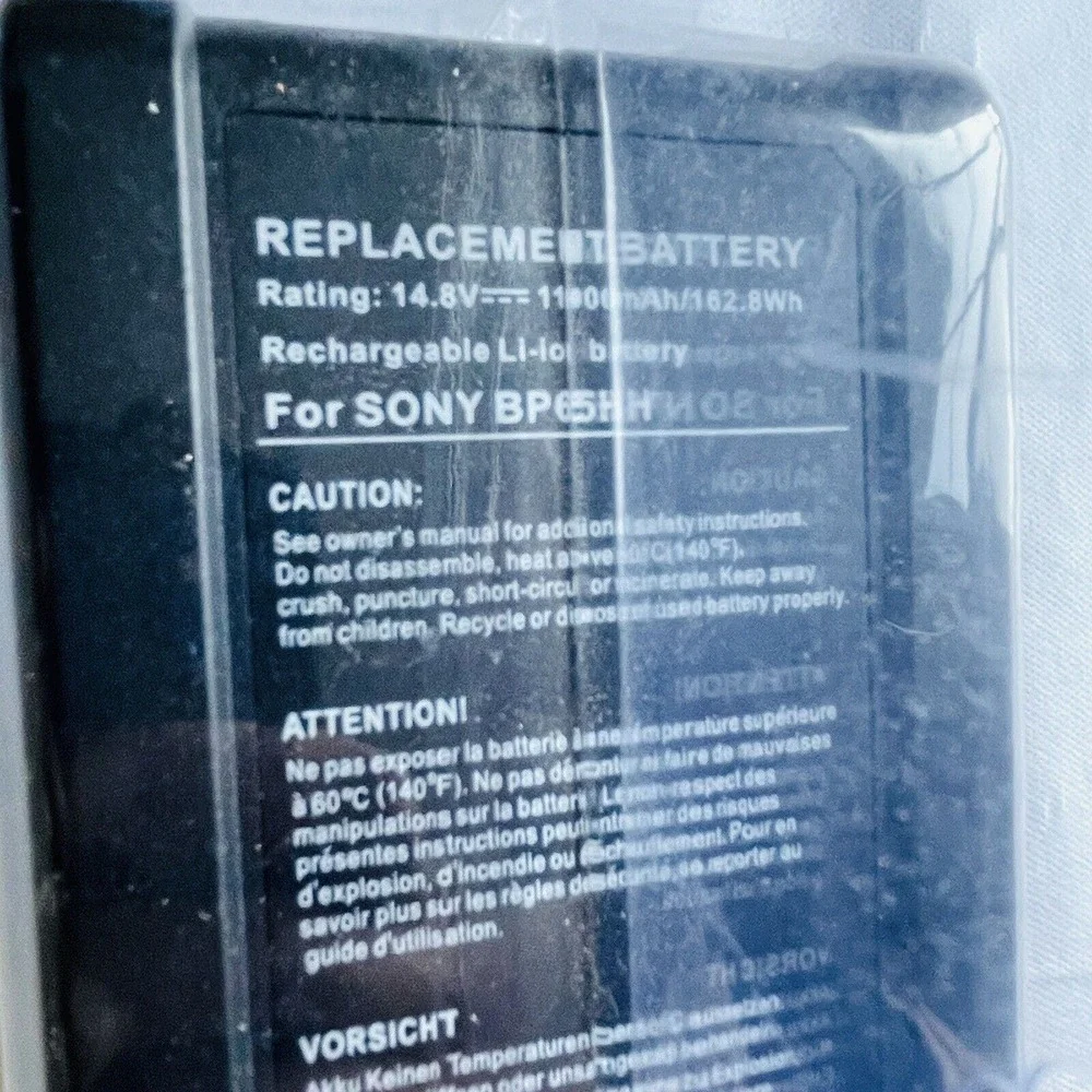 New 162WH 14.8V Lithium-ion V-Mount Rechargeable Battery Pack For Sony BP65HH